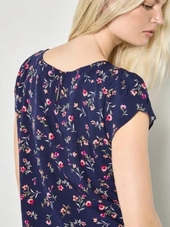 Apricot Damen Top in blau - Ausschnitt: Rundhals