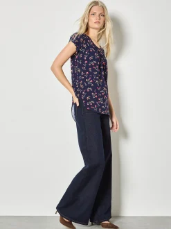 Apricot Damen Top in blau - Ausschnitt: Rundhals