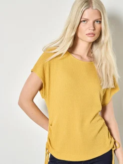 Apricot Damen Top in gelb - Ausschnitt: Rundhals