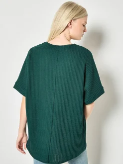 Apricot Damen Top in grün - Ausschnitt: Rundhals