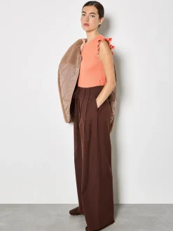 Apricot Damen Top in pink koralle - Ausschnitt: Rundhals