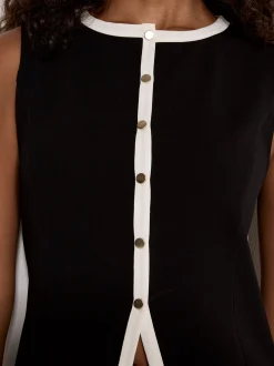 Apricot Damen Top in schwarz - Ausschnitt: Rollkragen