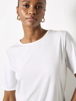 Apricot Damen Top in weiß - Ausschnitt: Rundhals