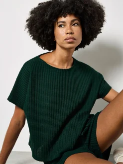 Apricot Damen T-Shirt in grün - Ausschnitt: Rundhals