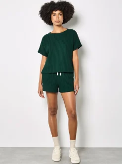 Apricot Damen T-Shirt in grün - Ausschnitt: Rundhals