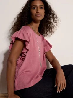 Apricot Damen T-Shirt in rosa - Ausschnitt: Rundhals