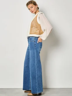 Apricot Damen Weste in camel braun