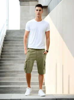 Arctic Seven Herren Cargoshorts - in oliv