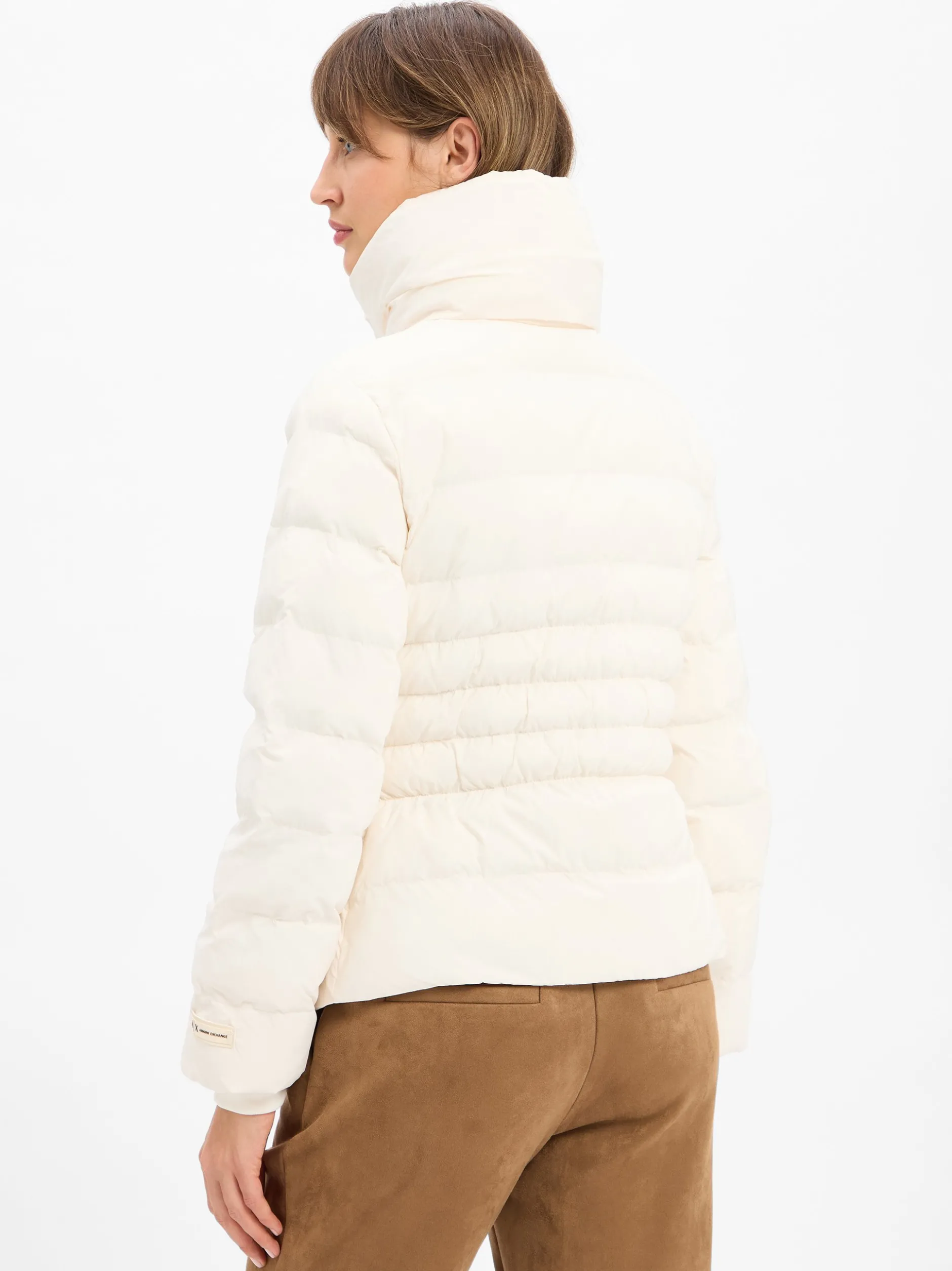 Armani Exchange Damen Steppjacke in ecru