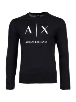 Armani Exchange Herren Longsleeve 1er Pack in blau