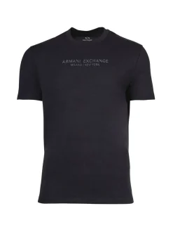Armani Exchange Herren T-Shirt in blau - Ärmel: kurzarm