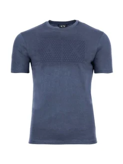 Armani Exchange Herren T-Shirt in blau - Ärmel: kurzarm