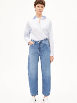 ARMEDANGELS Damen Jeans - Baarly Barrel in medium stone