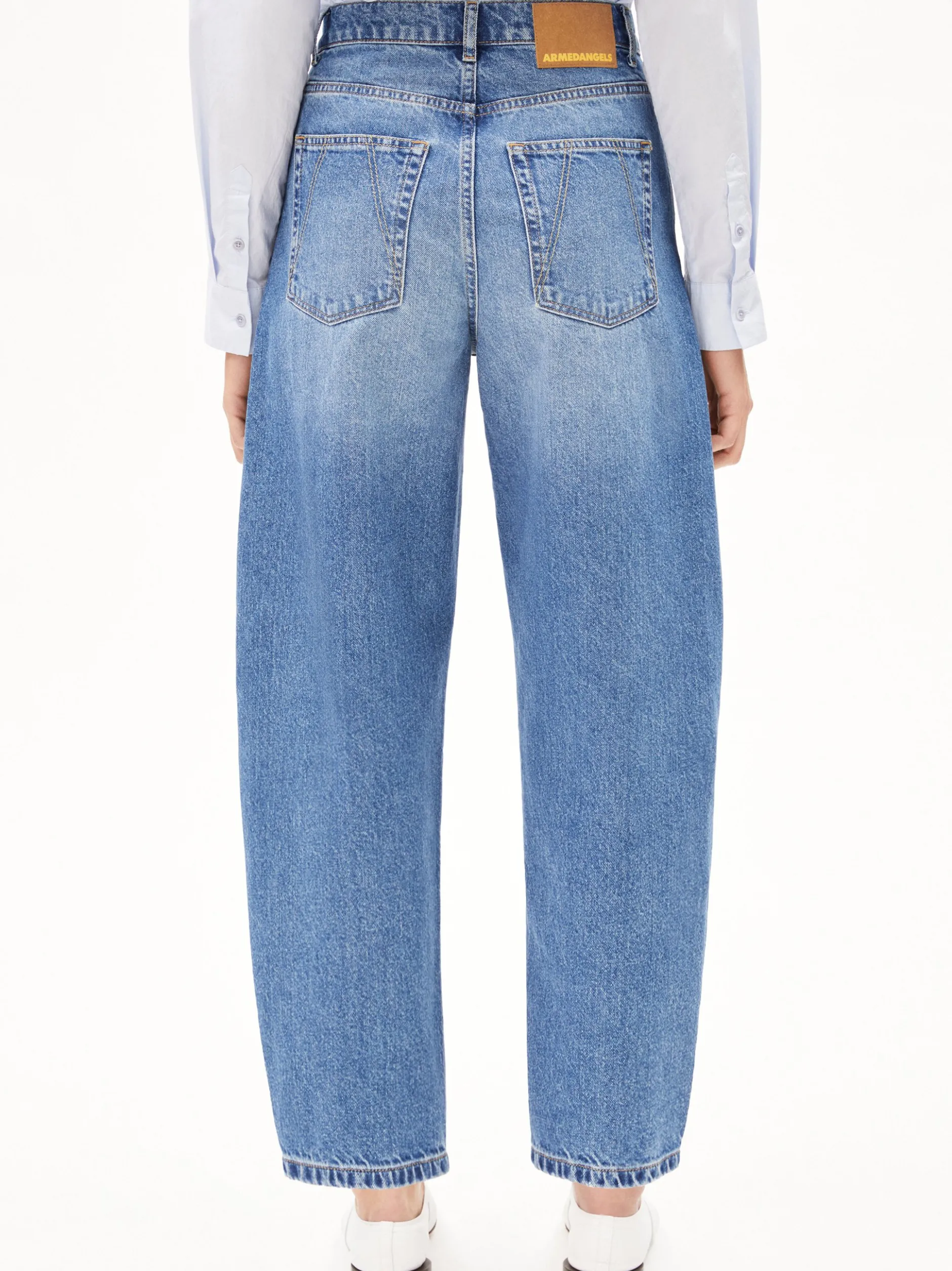 ARMEDANGELS Damen Jeans - Baarly Barrel in medium stone