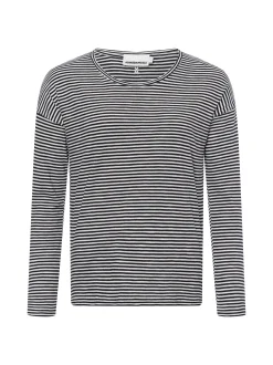 ARMEDANGELS Damen Langarmshirt in schwarz weiß