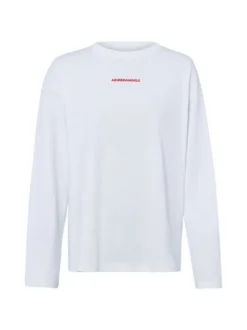 ARMEDANGELS Damen Langarmshirt - Fietaa Smile in ecru rosa