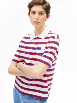 ARMEDANGELS Damen Poloshirt in rot ecru - Ärmel: kurzarm