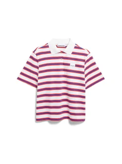 ARMEDANGELS Damen Poloshirt in rot ecru - Ärmel: kurzarm