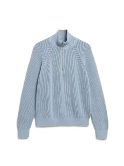ARMEDANGELS Damen Strickpullover - Troyer Vanisé in hellblau