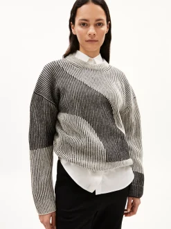 ARMEDANGELS Damen Strickpullover mit Woll-Anteil - MayrAA Vanise in schwarz ecru
