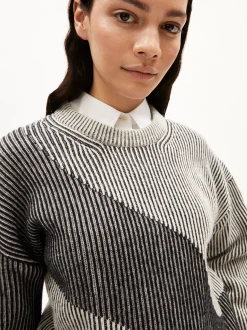 ARMEDANGELS Damen Strickpullover mit Woll-Anteil - MayrAA Vanise in schwarz ecru