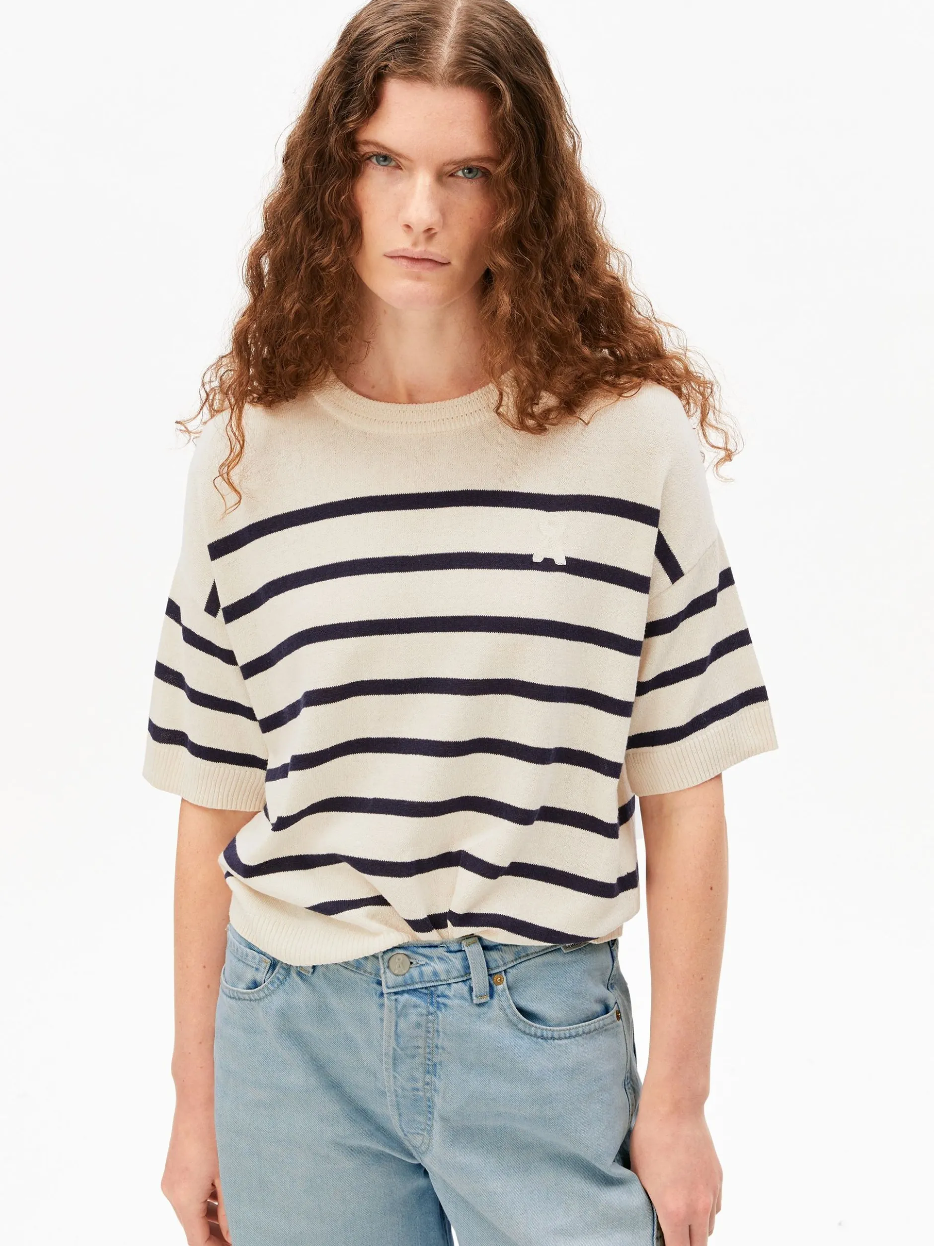 ARMEDANGELS Damen Strickshirt in beige marine