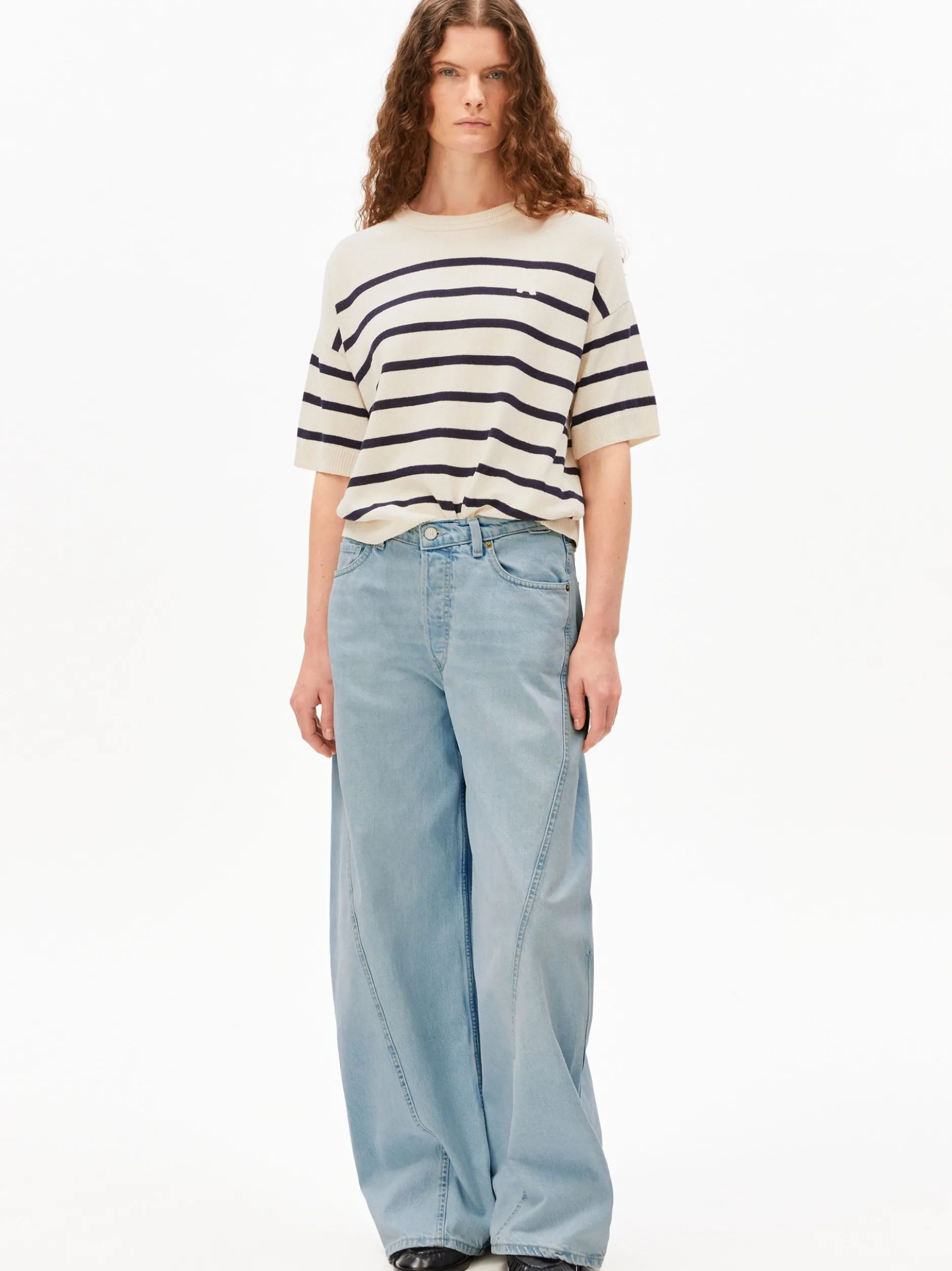ARMEDANGELS Damen Strickshirt in beige marine