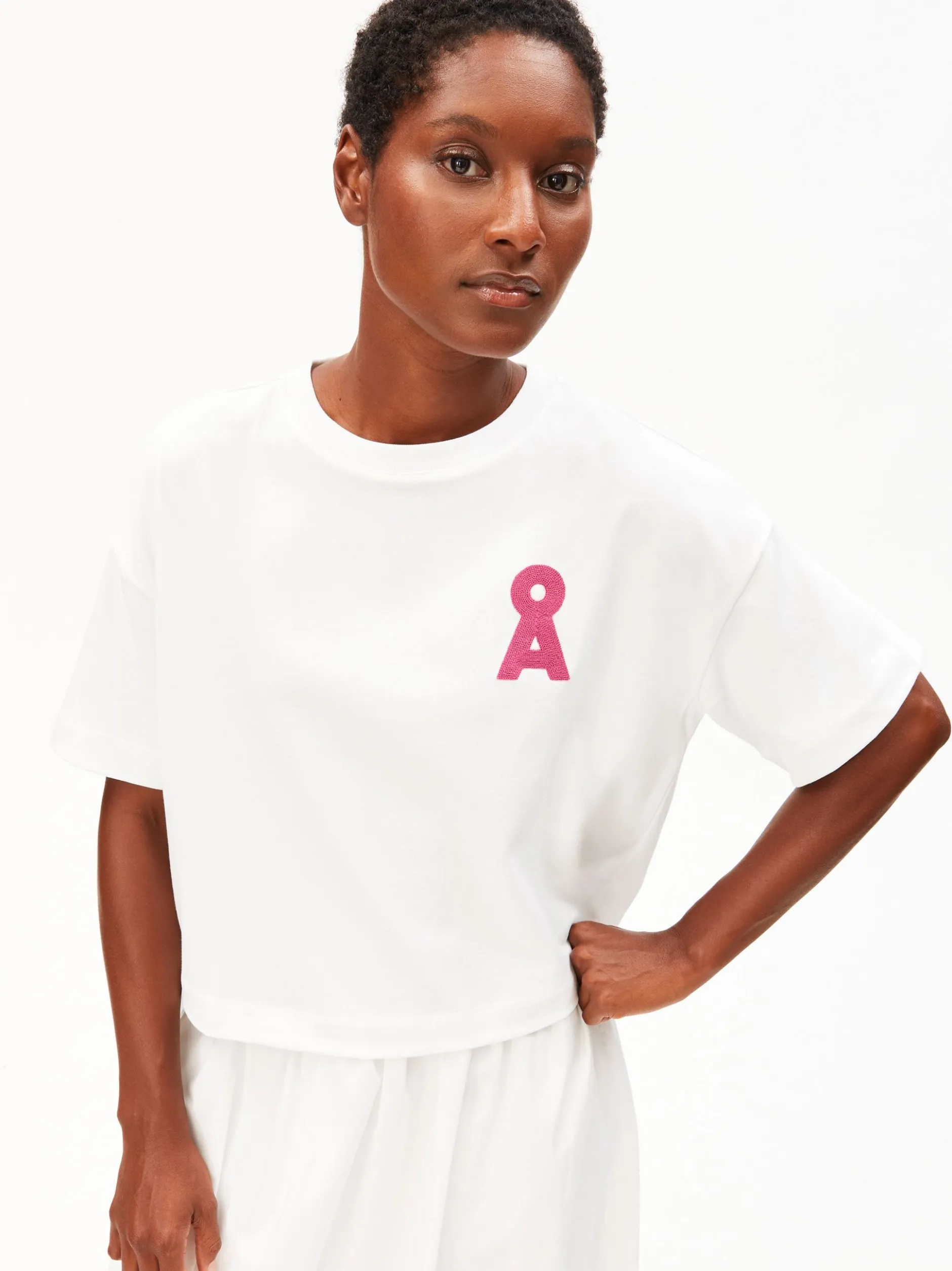 ARMEDANGELS Damen T-Shirt - Albertaraa in weiß