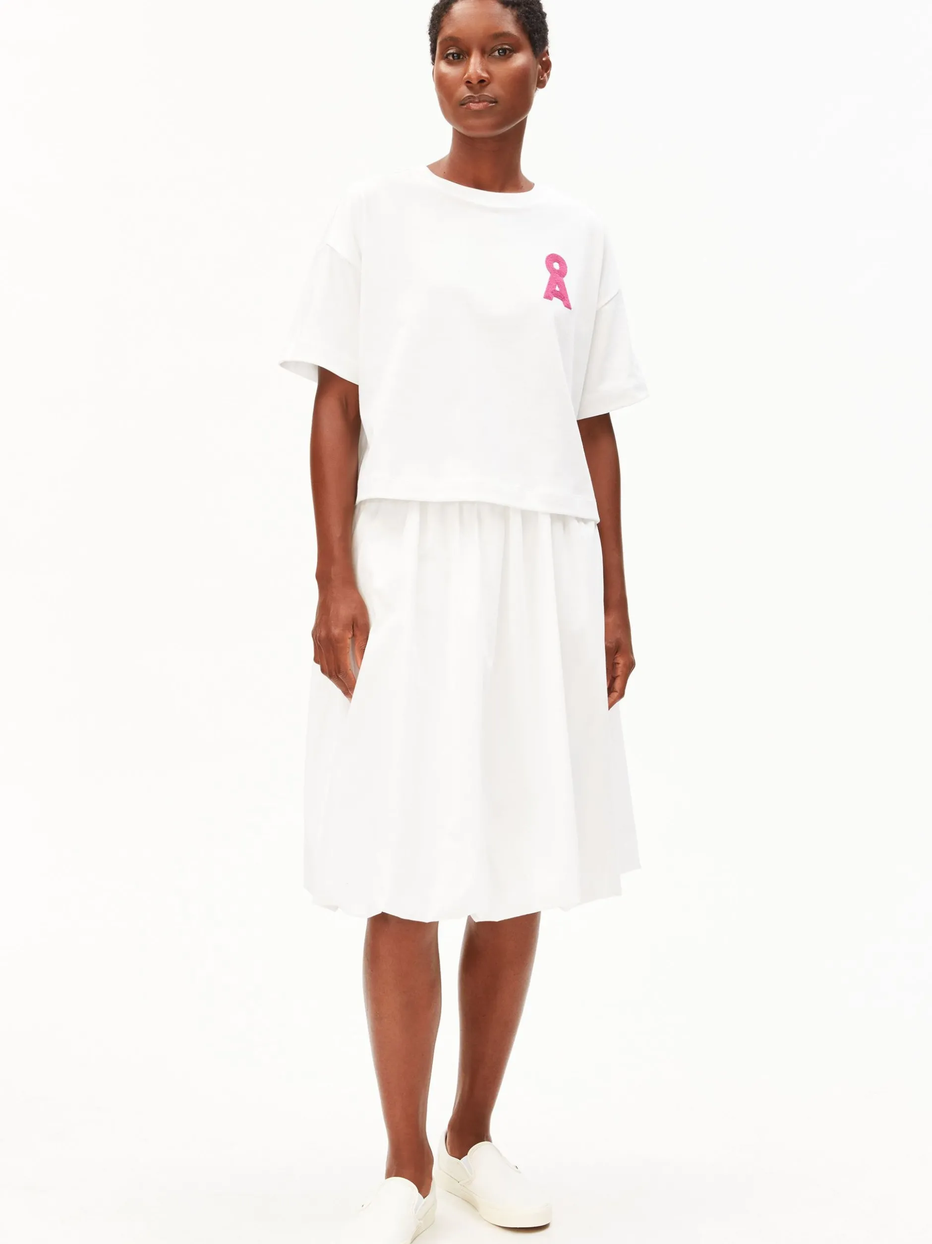 ARMEDANGELS Damen T-Shirt - Albertaraa in weiß
