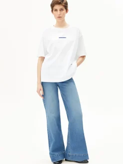 ARMEDANGELS Damen T-Shirt - Giannaa Chaange in weiß blau