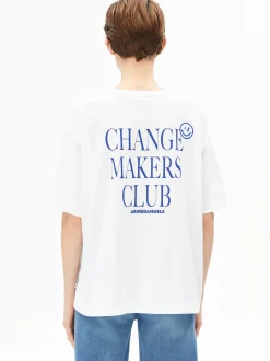ARMEDANGELS Damen T-Shirt - Giannaa Chaange in weiß blau