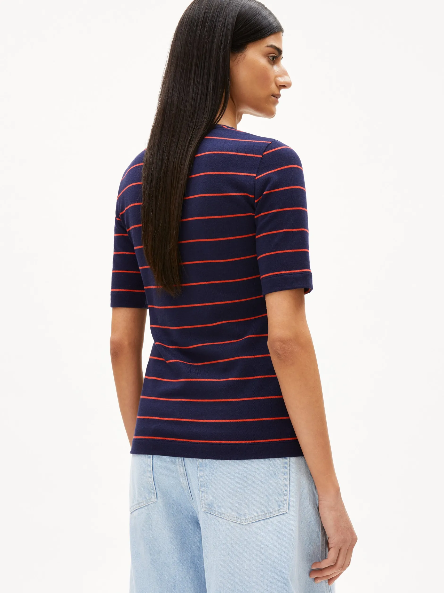 ARMEDANGELS Damen T-Shirt - Jaanisara in marine rot