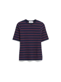 ARMEDANGELS Damen T-Shirt - Jaanisara in marine rot