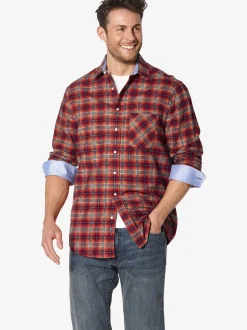 BABISTA Herren Flanellhemd - FLOREVERTI in rot