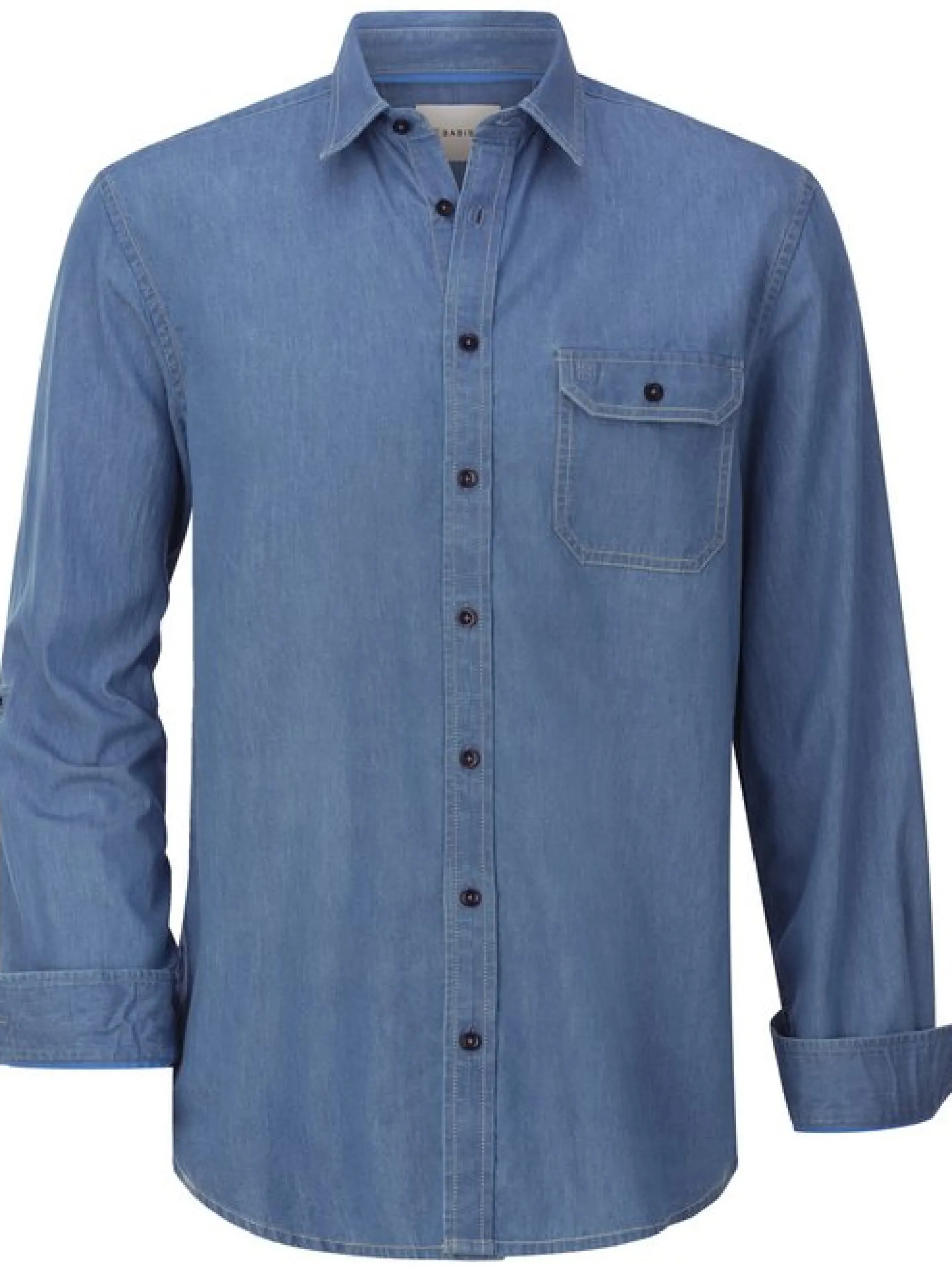BABISTA Herren Jeanshemd - OLAR in blau - Ärmel: langarm