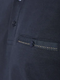 BABISTA Herren Langarm-Poloshirt - DOROCASTI in blau