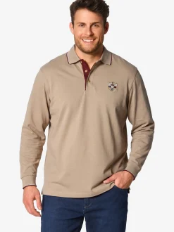 BABISTA Herren Langarm-Poloshirt - MILANVETZO in beige