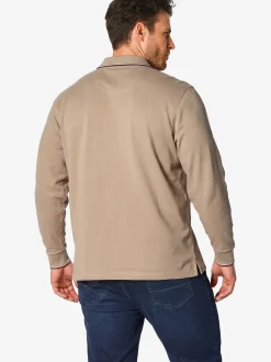 BABISTA Herren Langarm-Poloshirt - MILANVETZO in beige