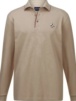 BABISTA Herren Langarm-Poloshirt - MILANVETZO in beige