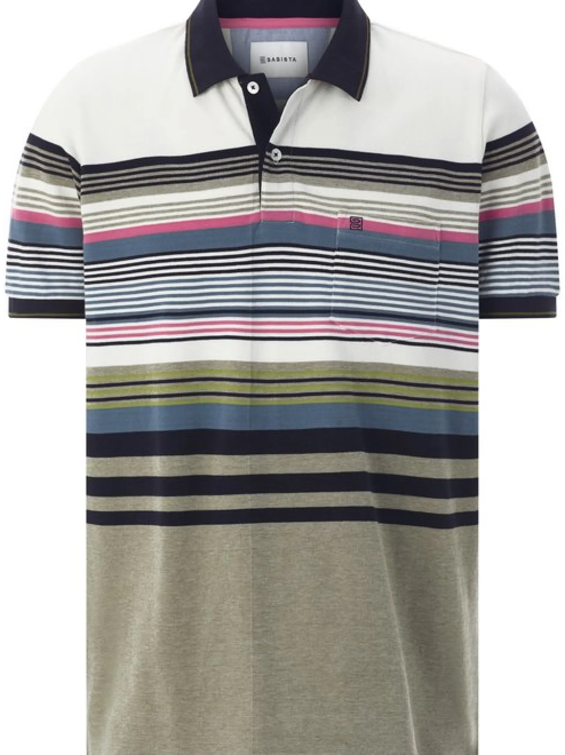 BABISTA Herren Poloshirt - ORVINO in weiß oliv