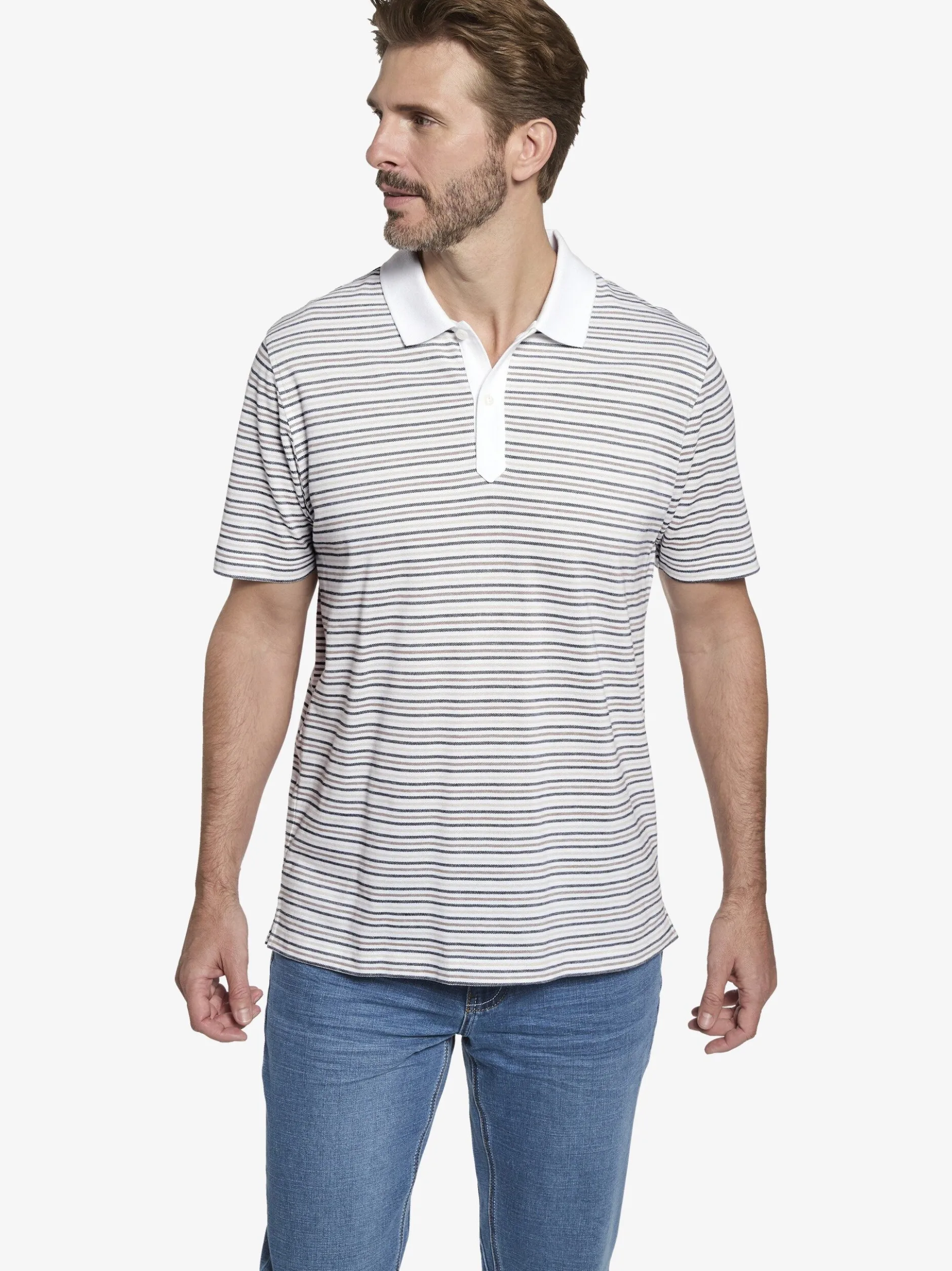 BABISTA Herren Poloshirt - TOSCANETTI in weiß blau