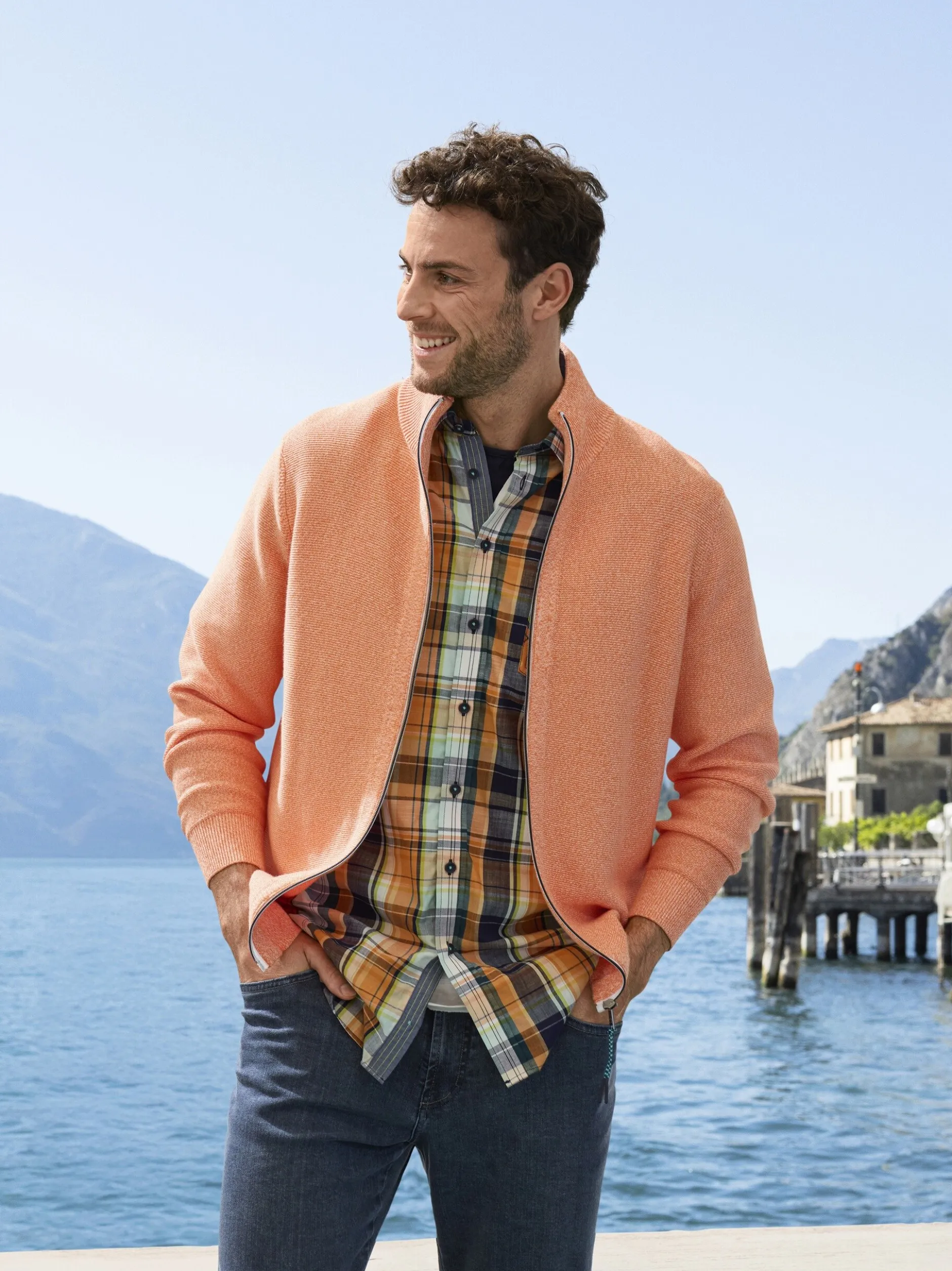 BABISTA Herren Strickjacke - GIOSSO in orange