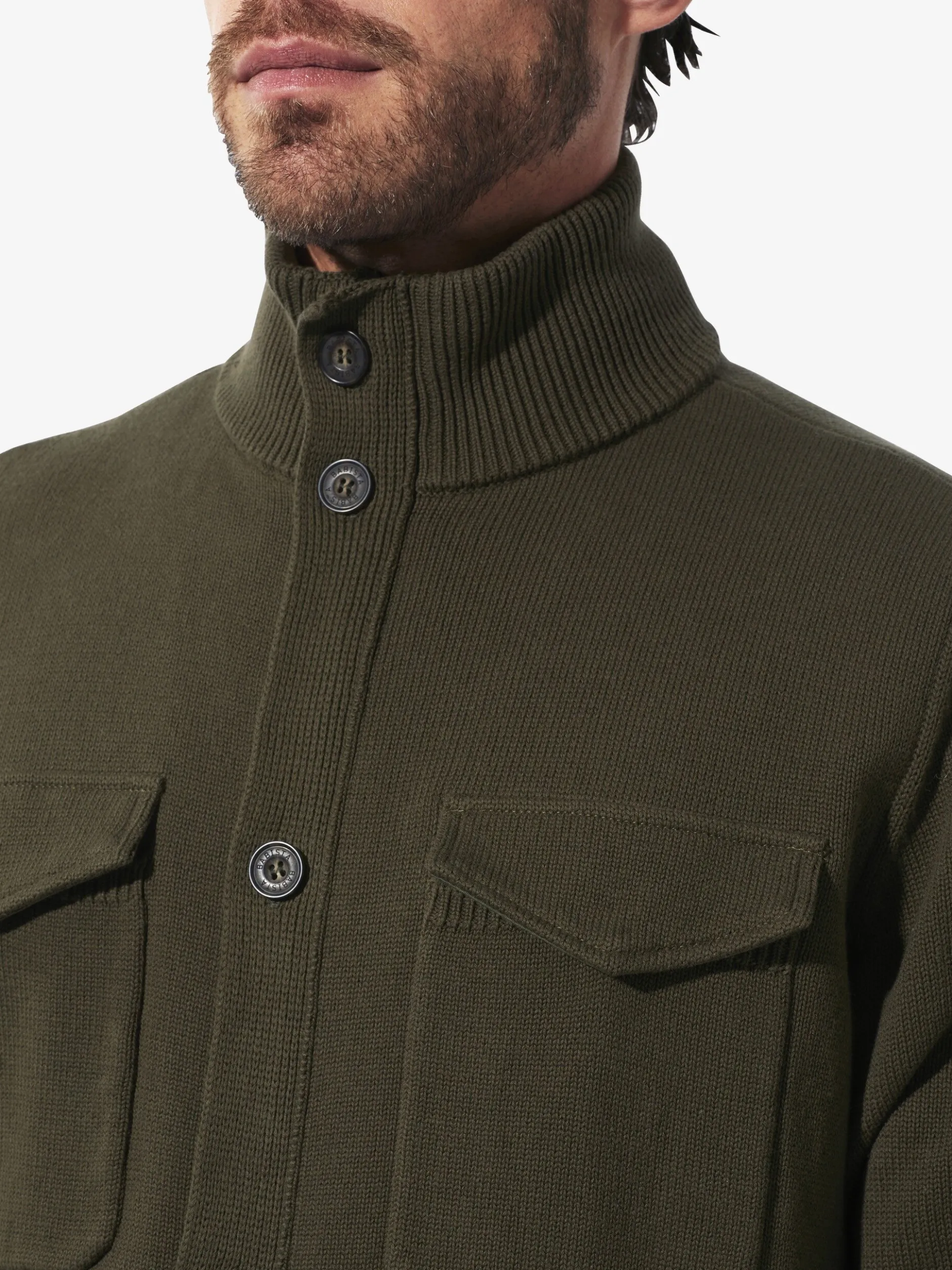 BABISTA Herren Strickjacke - HALOR in oliv