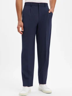 Benvenuto Herren Baukasten-Hose mit Schurwoll-Anteil - Roberto in marine