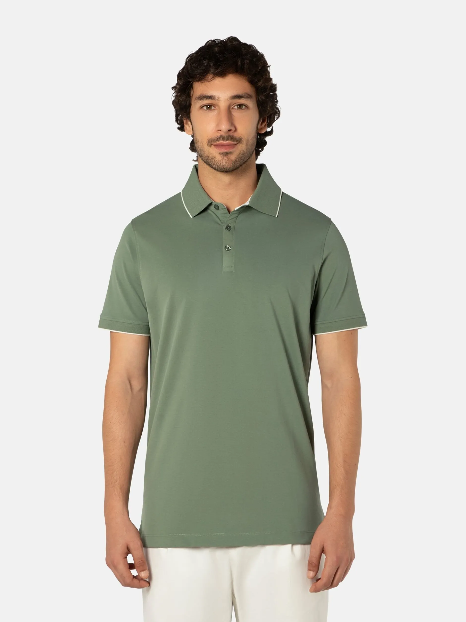 Benvenuto Herren Polo - ALFREDO in grün - Ärmel: kurzarm