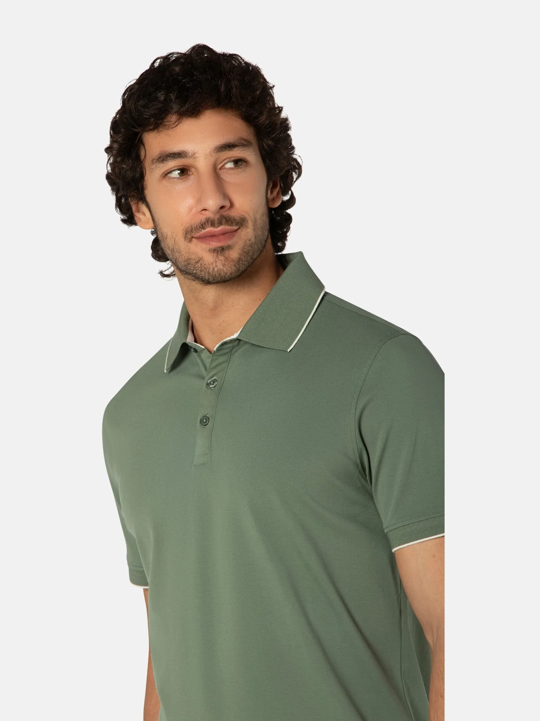 Benvenuto Herren Polo - ALFREDO in grün - Ärmel: kurzarm