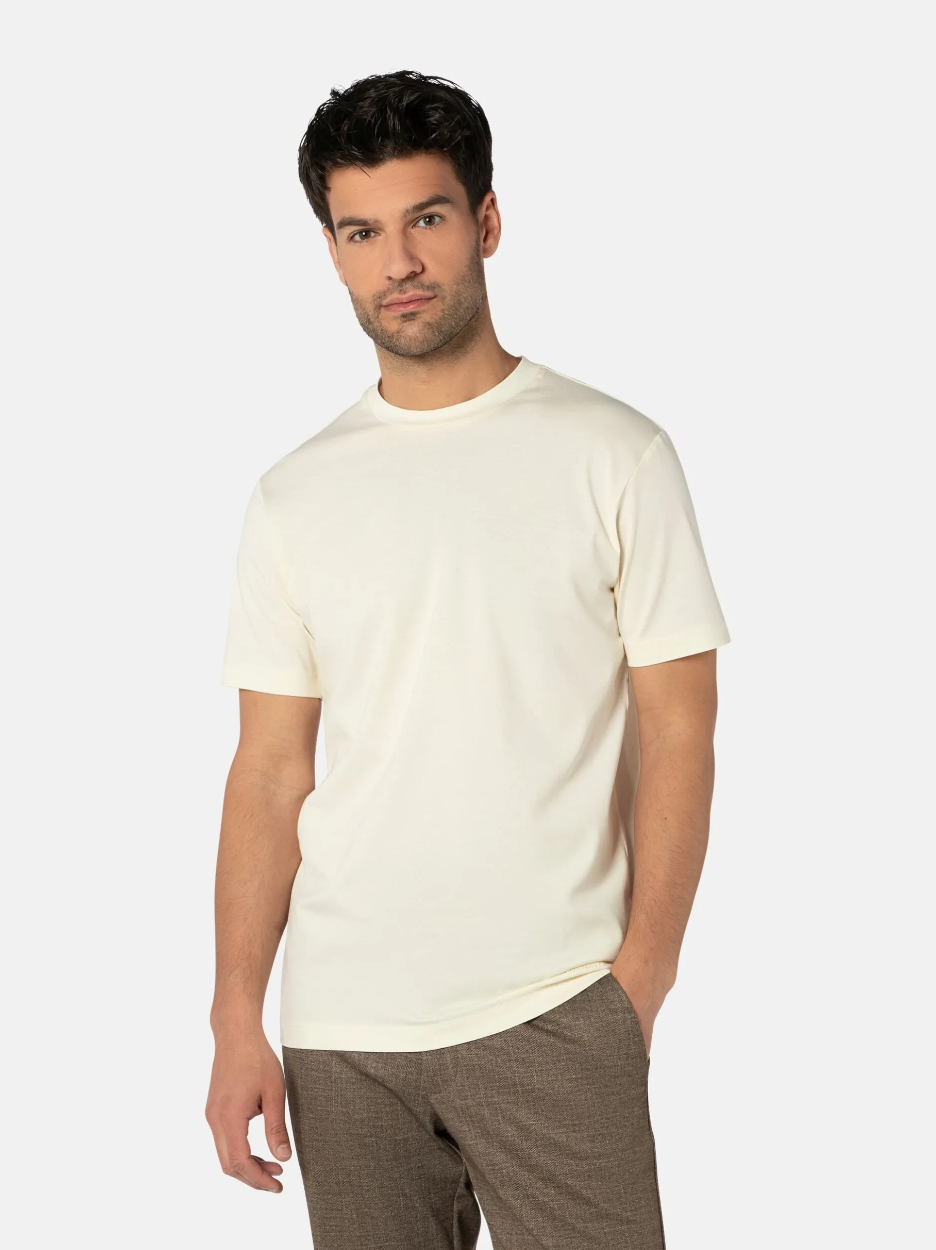 Benvenuto Herren Shirt - ADELMO in beige
