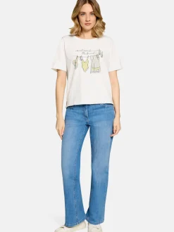 Betty Barclay Damen Basic Shirt in weiß mehrfarbig