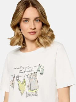 Betty Barclay Damen Basic Shirt in weiß mehrfarbig
