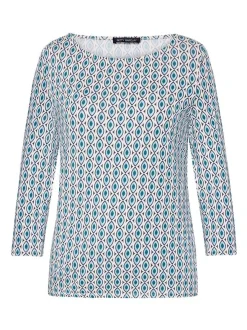 Betty Barclay Damen Basic Shirt in petrol mehrfarbig